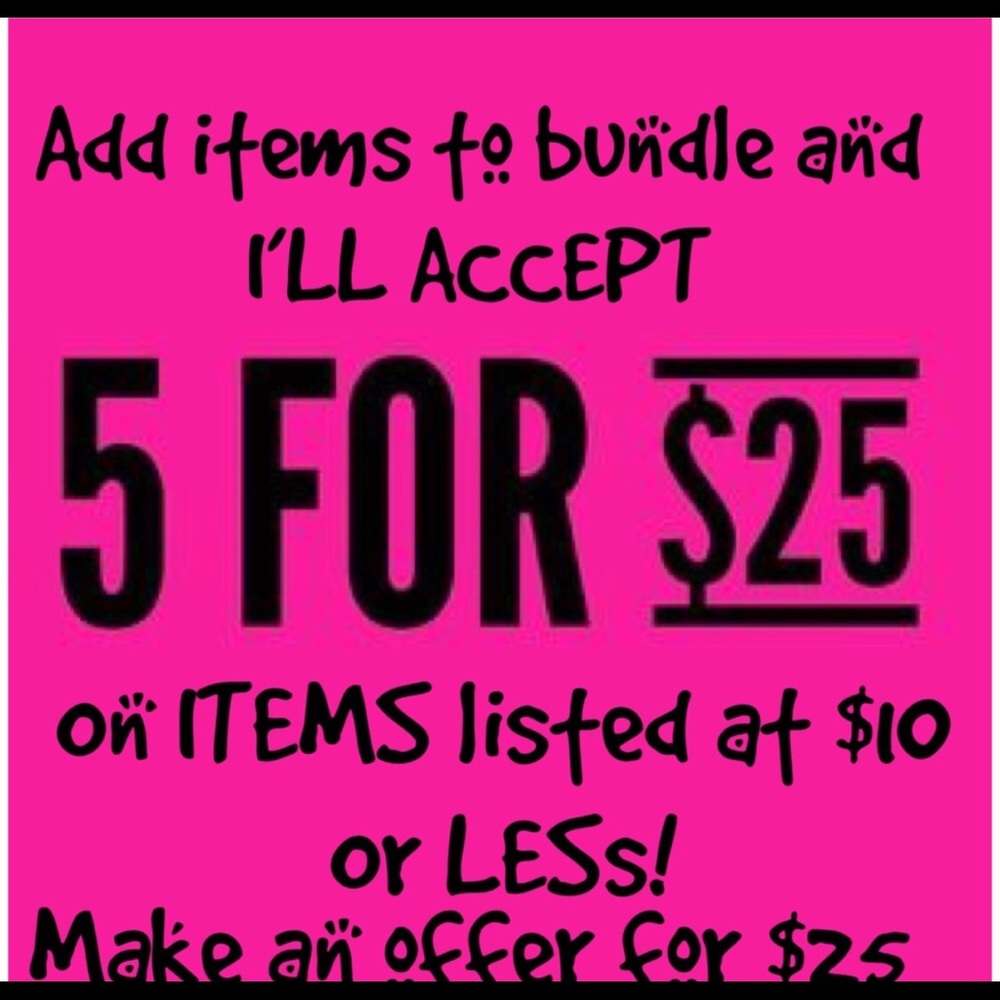 Sale! Pick 5 items for 25.00
